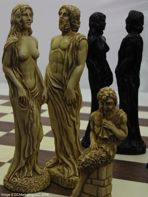 Gods of Mythology Plain Theme Chess Set